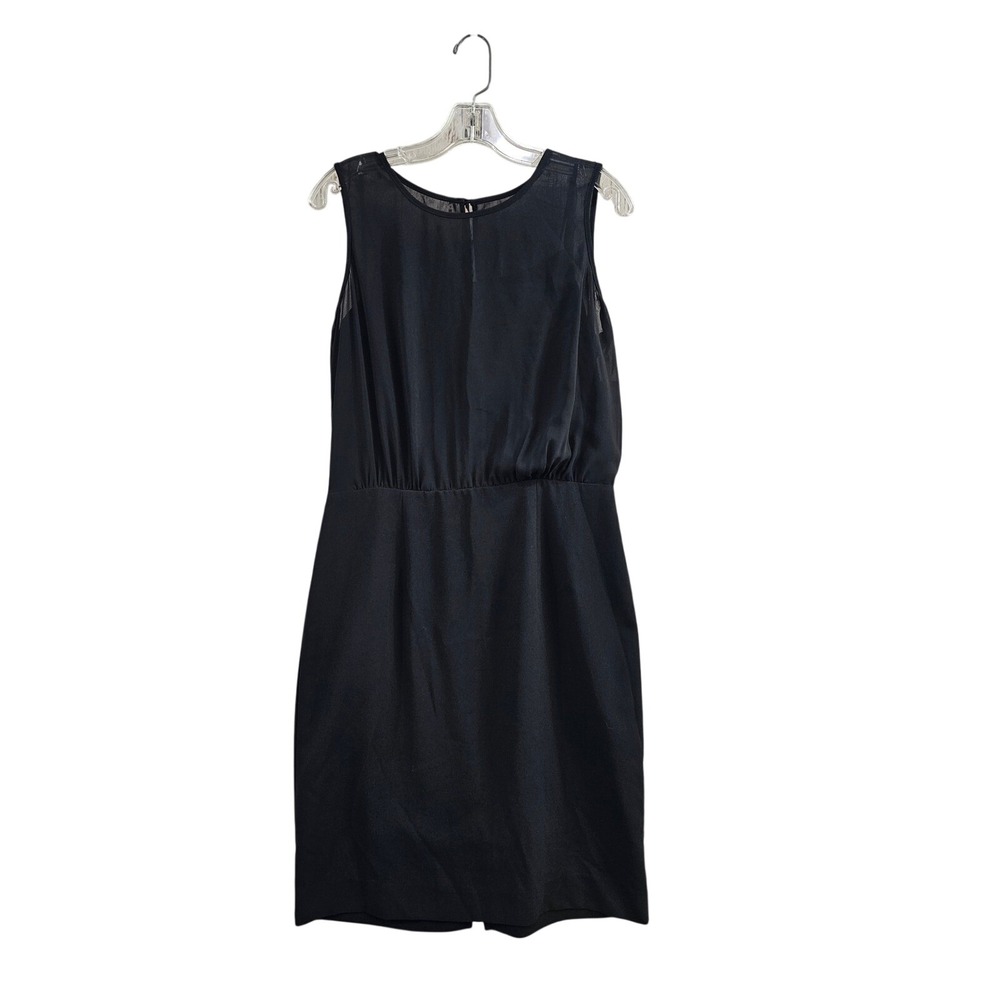 Marc New York Dress Womens 10 Black Solid Sleeveless Sheer Overlay MD5RX677 NEW